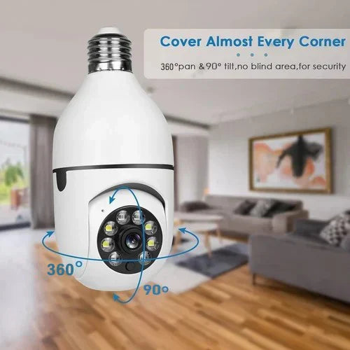 360° WIRELESS WIFI LIGHT BULB SECURITY CAMERA