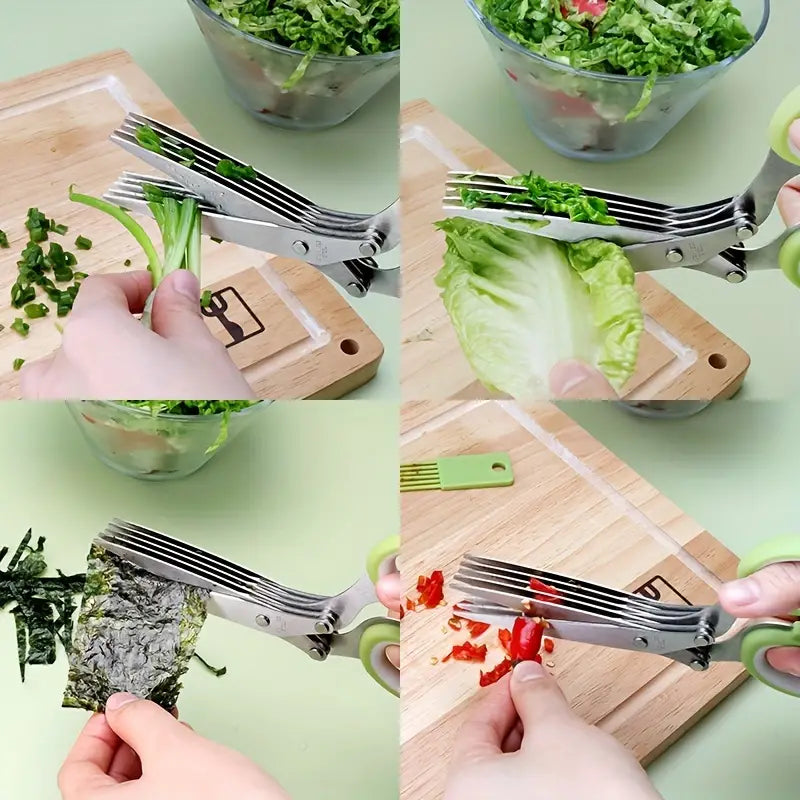 Multifunctional 05 Blade Vegetables Cutting Scissor