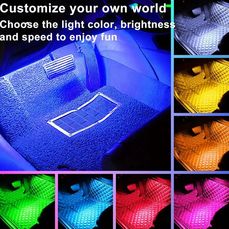 Car Interior RGB Light Strips (04Strips)