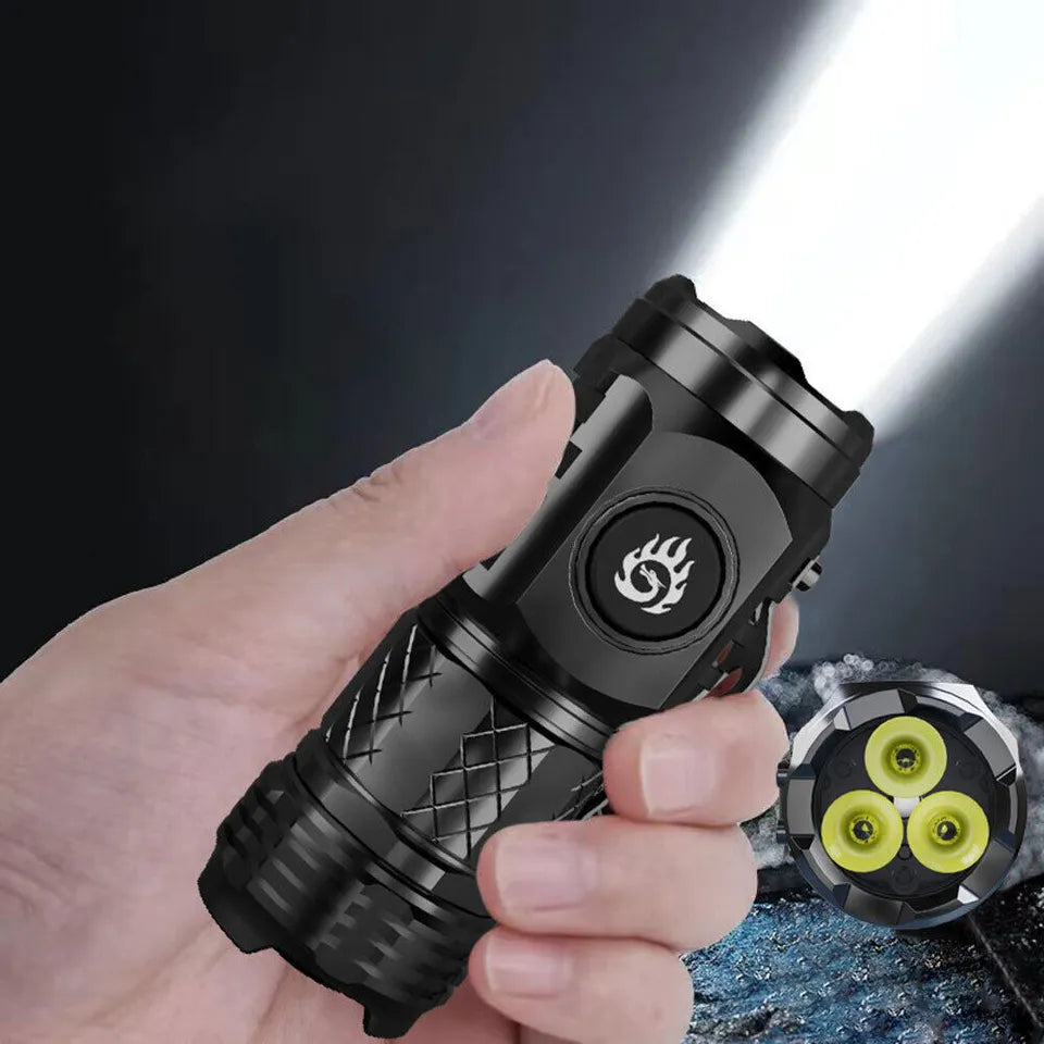 Three-eyed Mini Super Powerful Flashlight