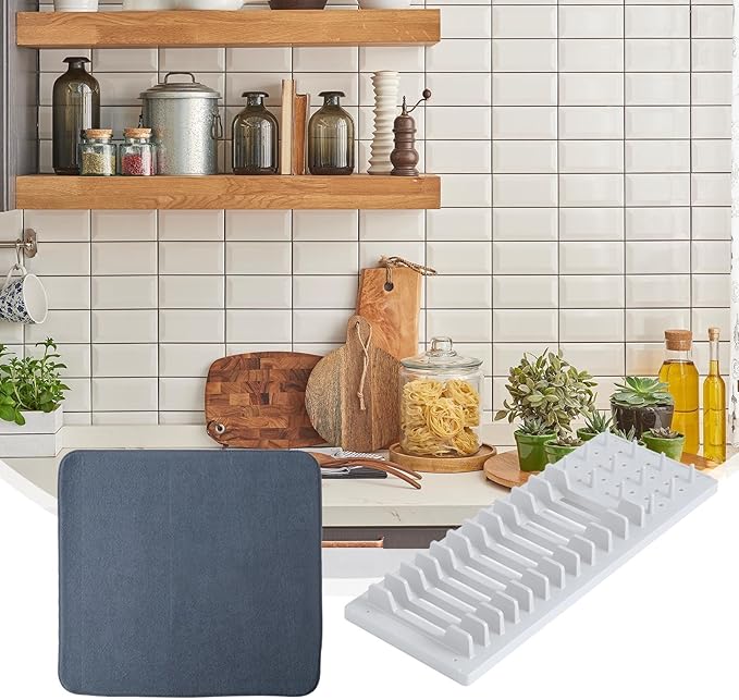 Kitchen Counter Drain Racks With Mats