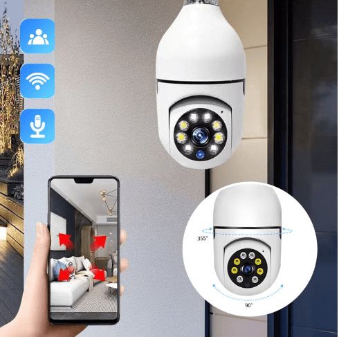 360° WIRELESS WIFI LIGHT BULB SECURITY CAMERA