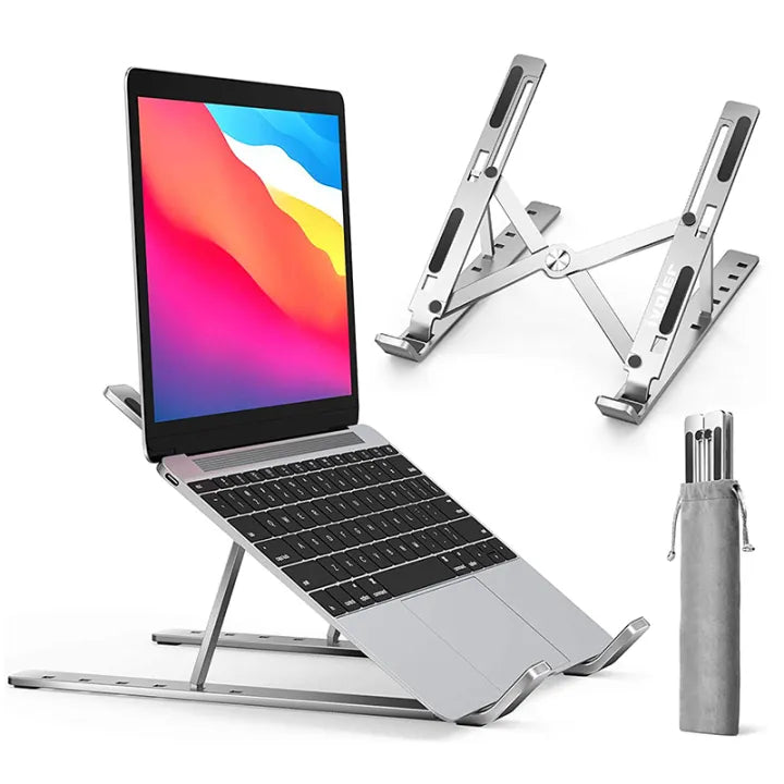 Aluminium Adjustable metallic portable laptop stand