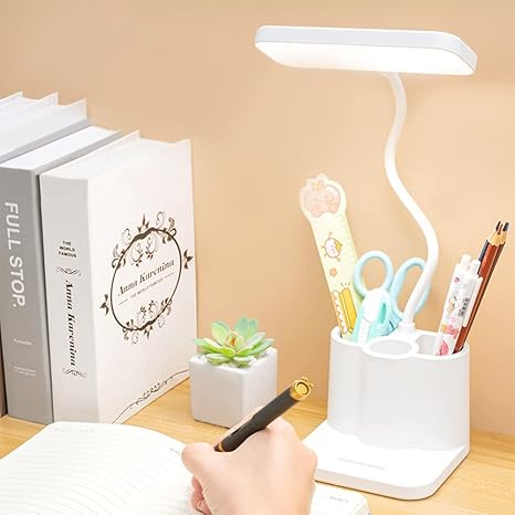 Chargeable LED Desk Lamp with Pen Holder