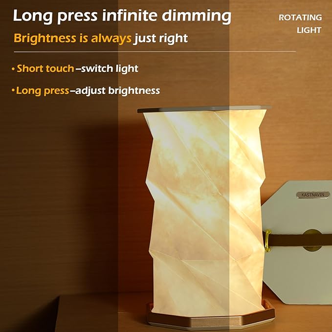 Portable LED Wood And Paper Lamp