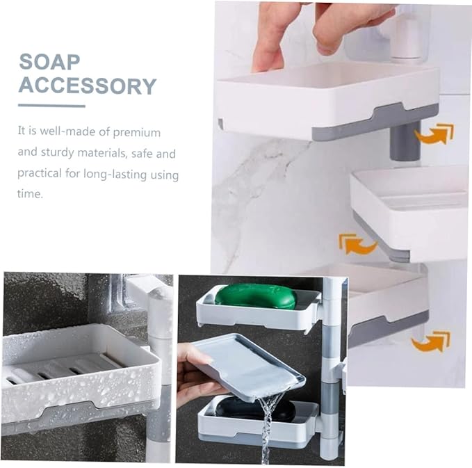 Wall Mounted 03 Tiers Soap Holder