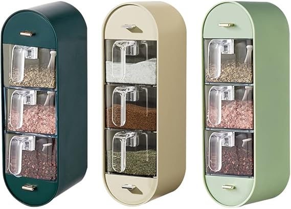 Wall-Mounted 05 Layer Kitchen Spices Organizer