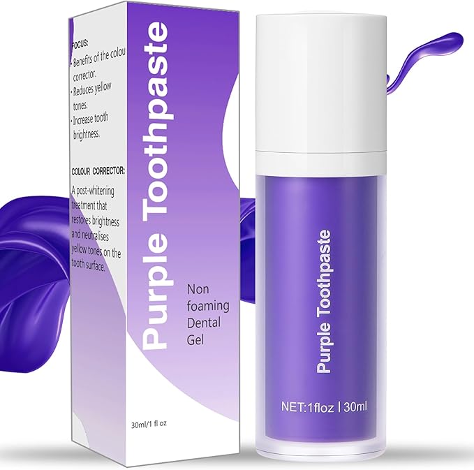 Dental Purple Toothpaste for Teeth Whitening