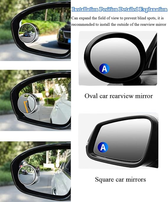 360 Degree Adjustable Car Blind Spot Mirror