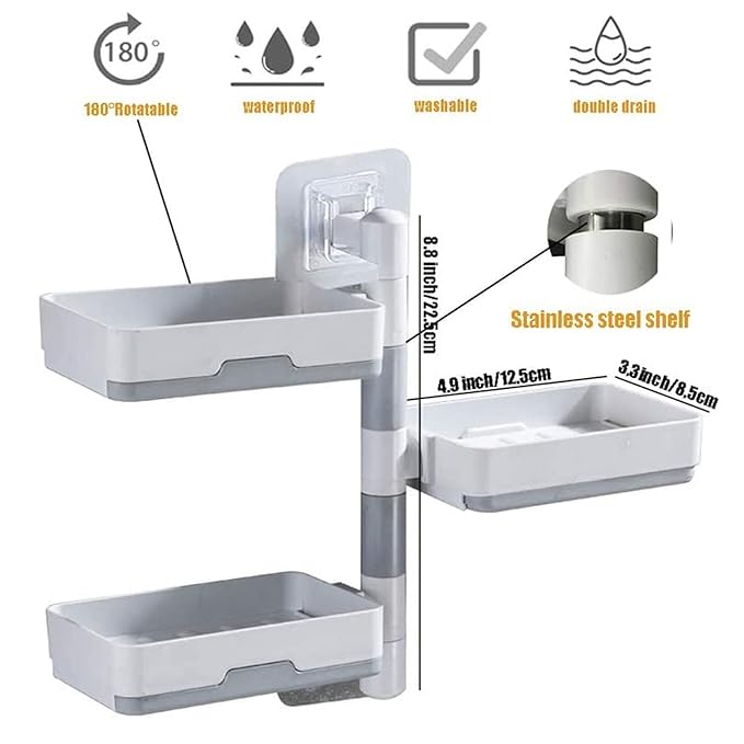 Wall Mounted 03 Tiers Soap Holder