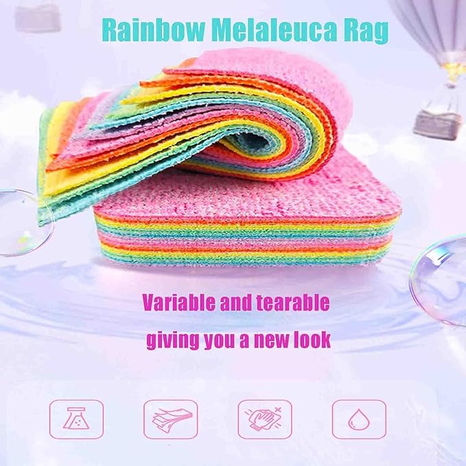 Rainbow Multi Layer Cleaning Reusable Rags