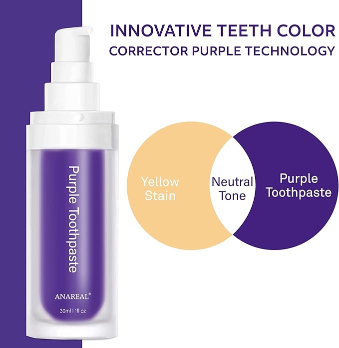 Dental Purple Toothpaste for Teeth Whitening