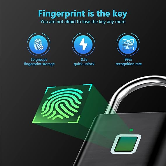 Electric Keyless Fingerprint Padlock