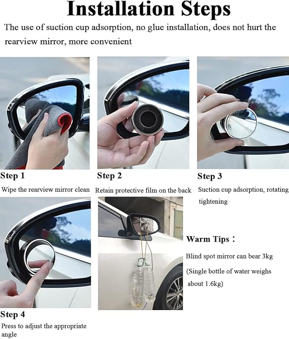 360 Degree Adjustable Car Blind Spot Mirror