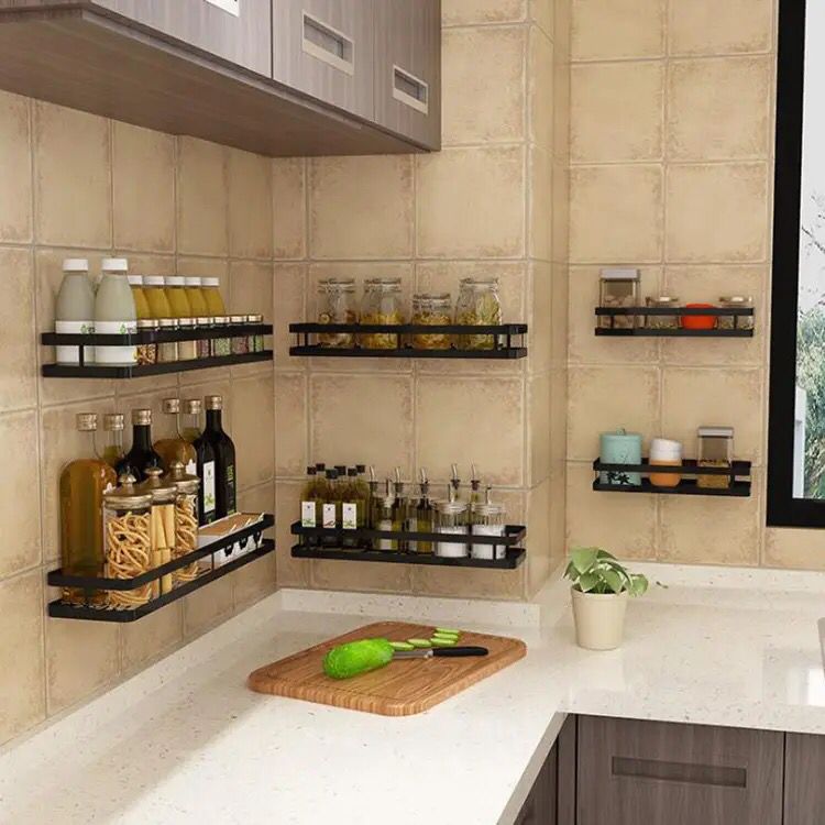 Wall Mounted Self Adhesive Spices Organizer