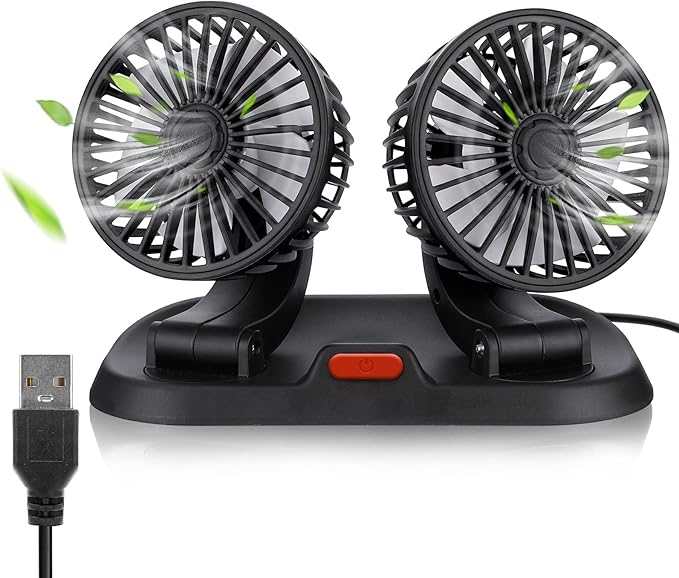 Car Dual Head Cooling Fan