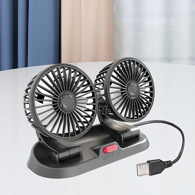 Car Dual Head Cooling Fan