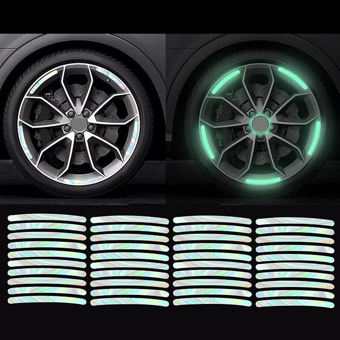 Car Tyre Reflective Stickers (20 Strips)