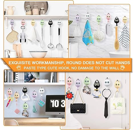 Multipurpose Wall Mounted Cat Shape Hanging Hooks