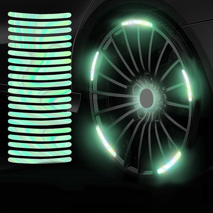 Car Tyre Reflective Stickers (20 Strips)