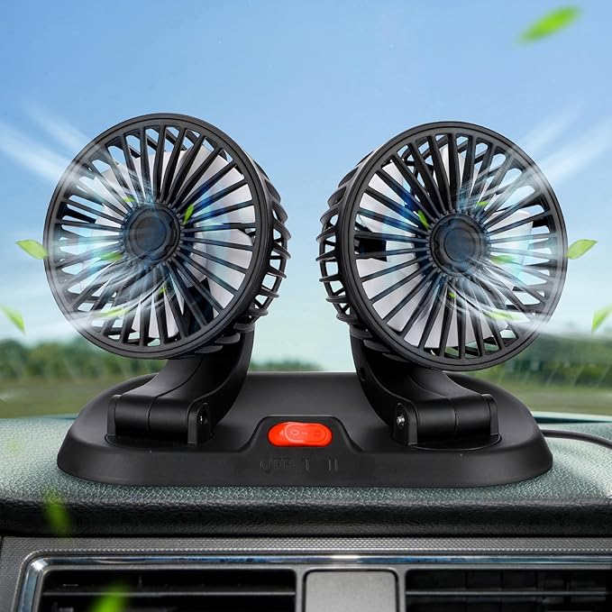 Car Dual Head Cooling Fan