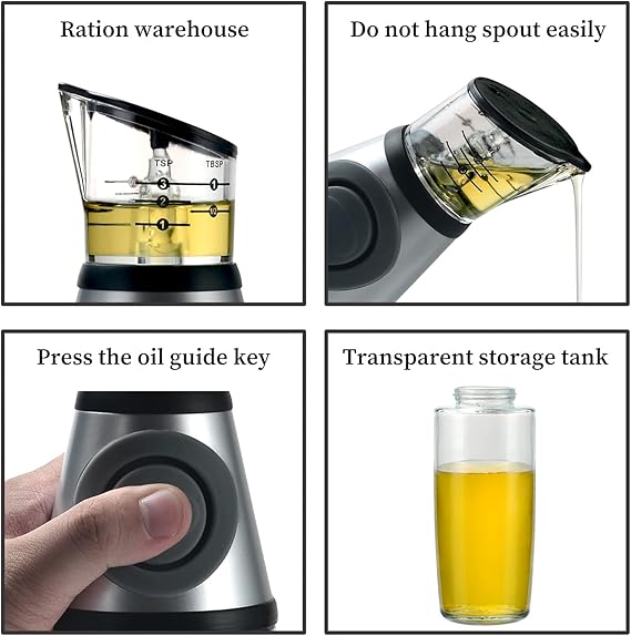 Manual Hand Press Oil and Vinegar Dispenser