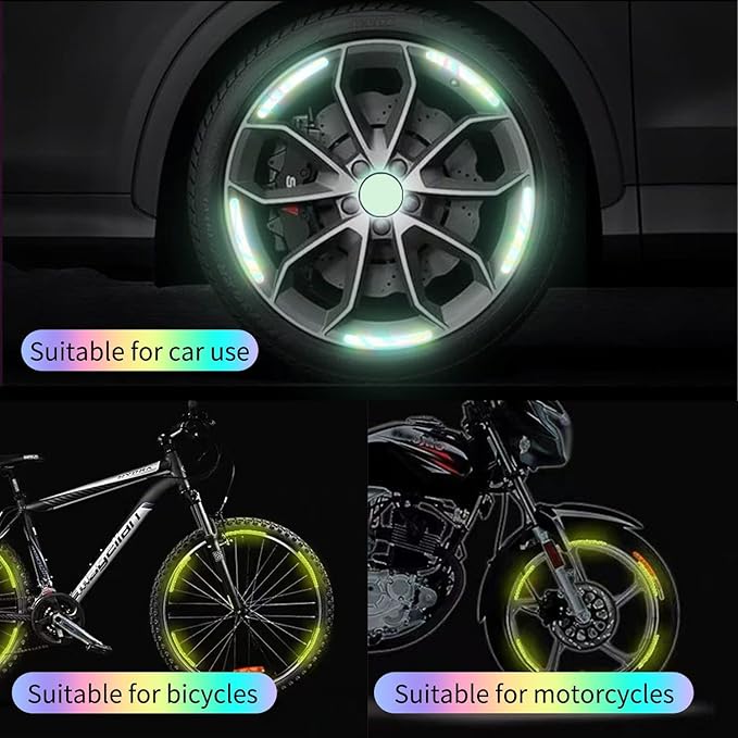 Car Tyre Reflective Stickers (20 Strips)