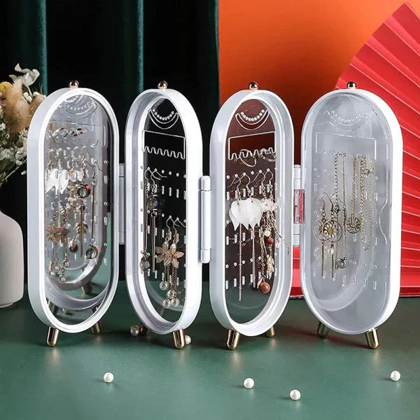 Foldable Jewelry Box with Mirror