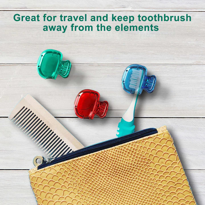 Portable Toothbrush Protector Covering Clips