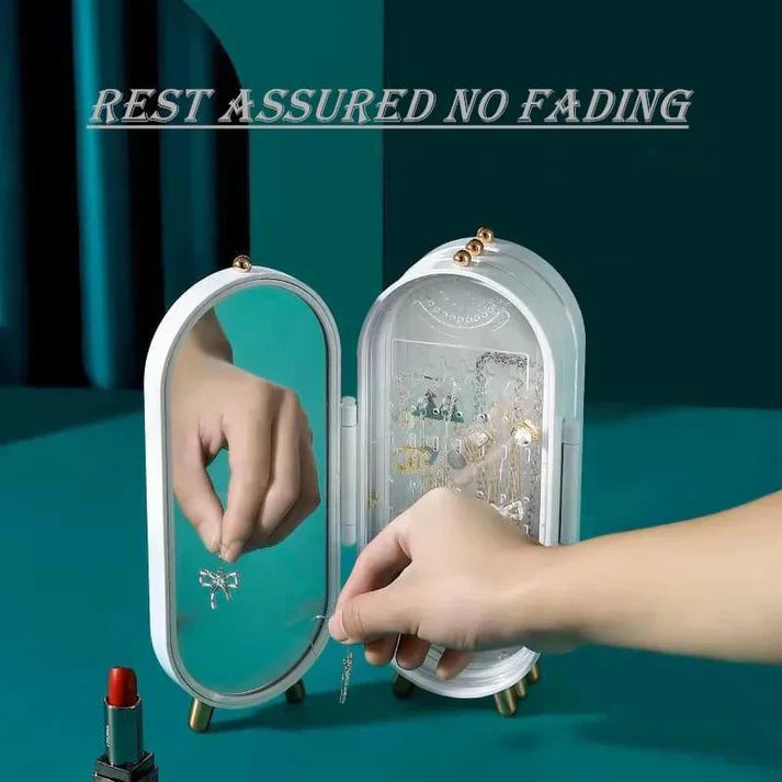 Foldable Jewelry Box with Mirror