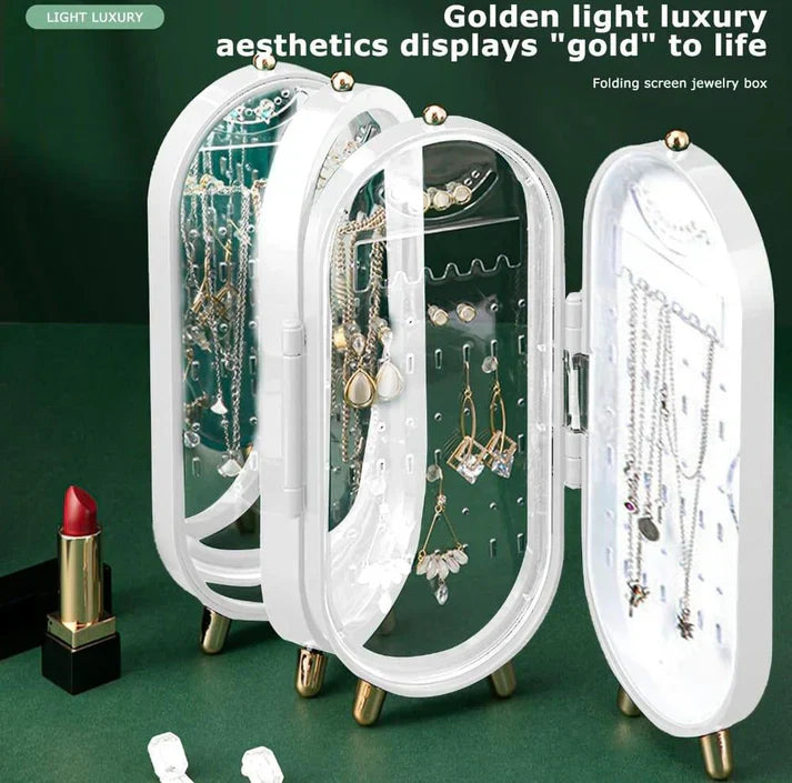 Foldable Jewelry Box with Mirror