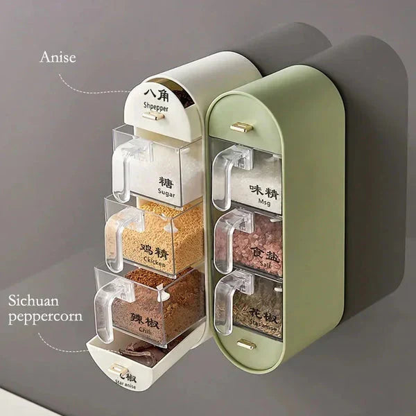 Wall-Mounted 05 Layer Kitchen Spices Organizer