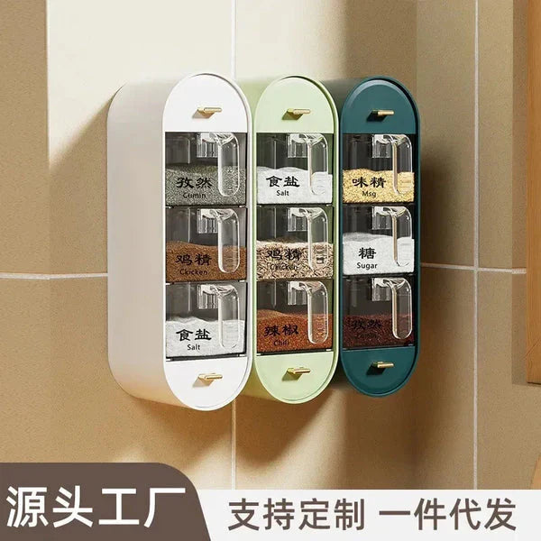 Wall-Mounted 05 Layer Kitchen Spices Organizer