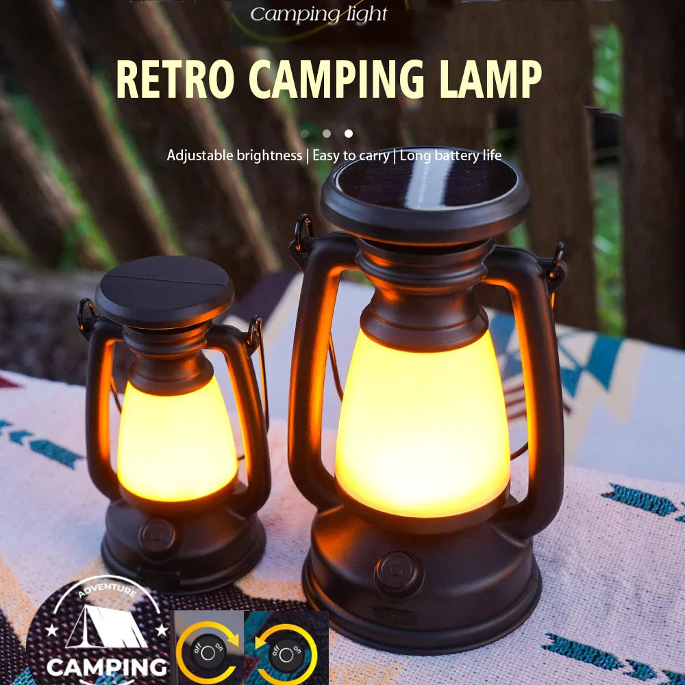 2 in 1 Retro Solar Lamp