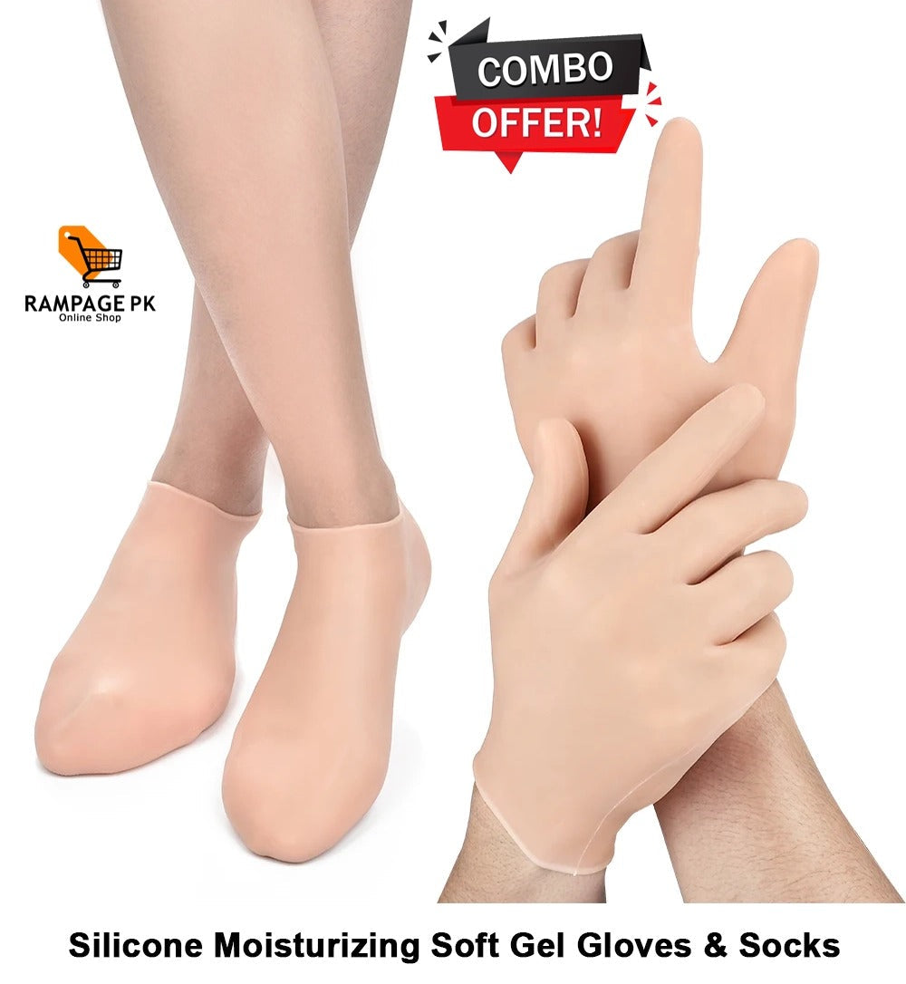 Silicone Moisturizing Soft Gel Gloves & Socks