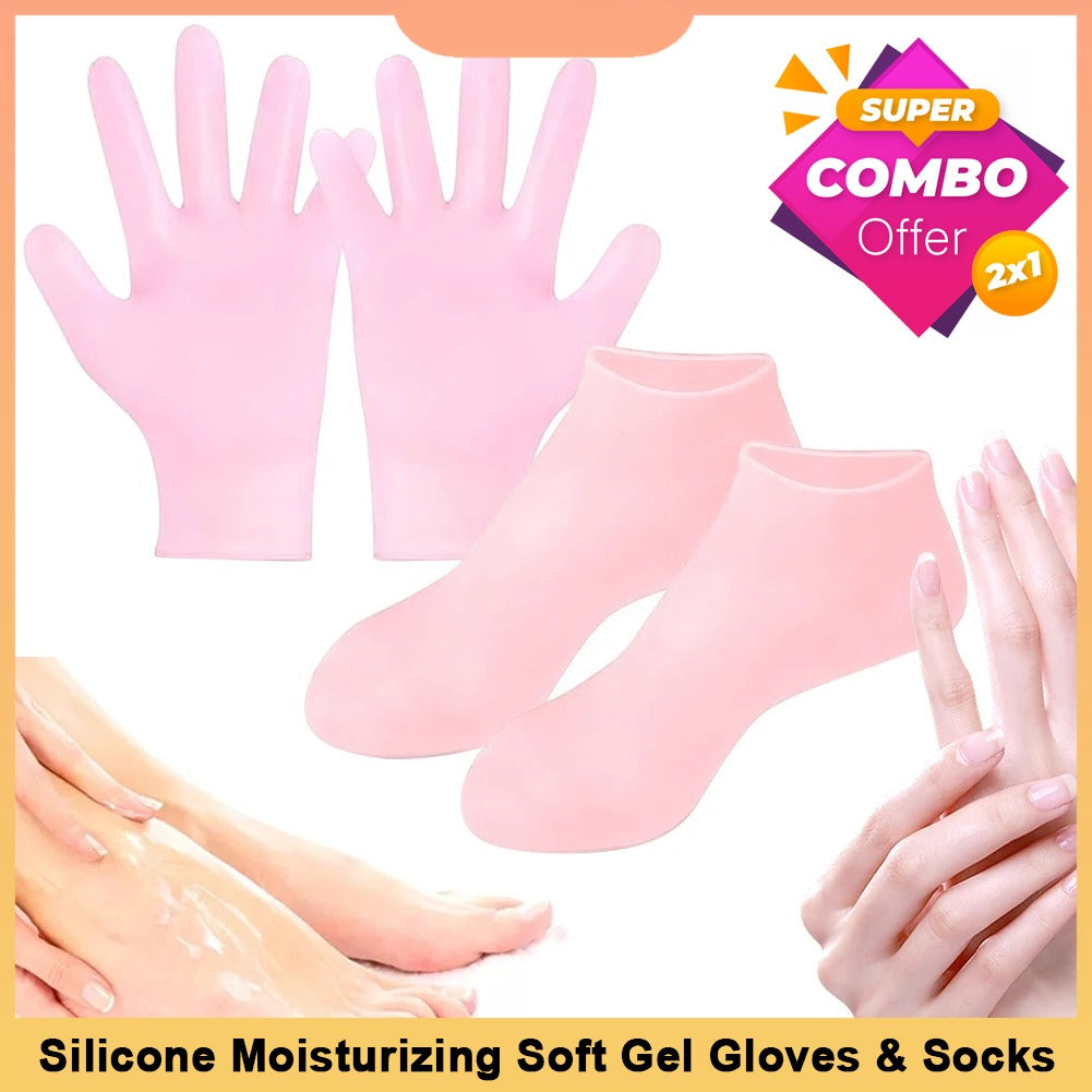 Silicone Moisturizing Soft Gel Gloves & Socks