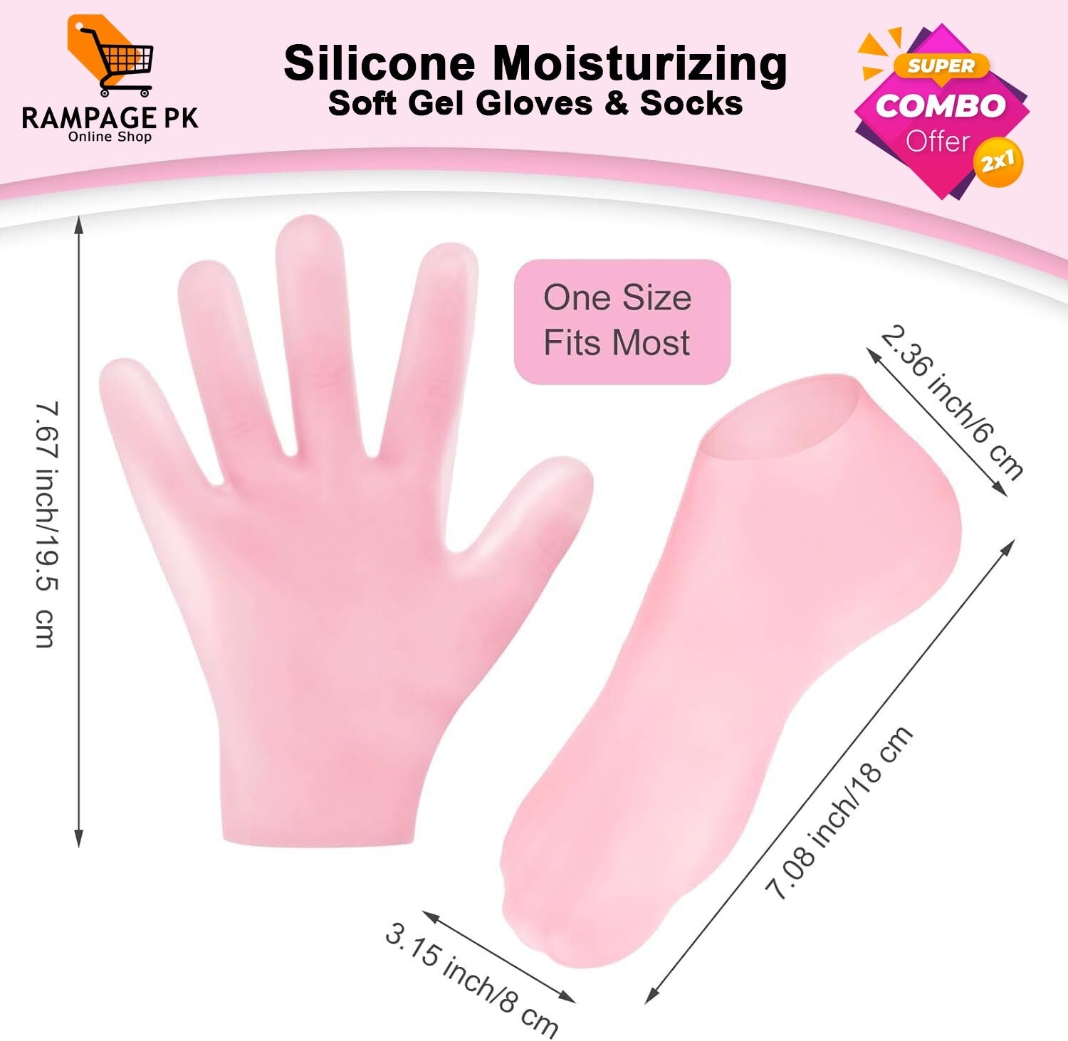 Silicone Moisturizing Soft Gel Gloves & Socks