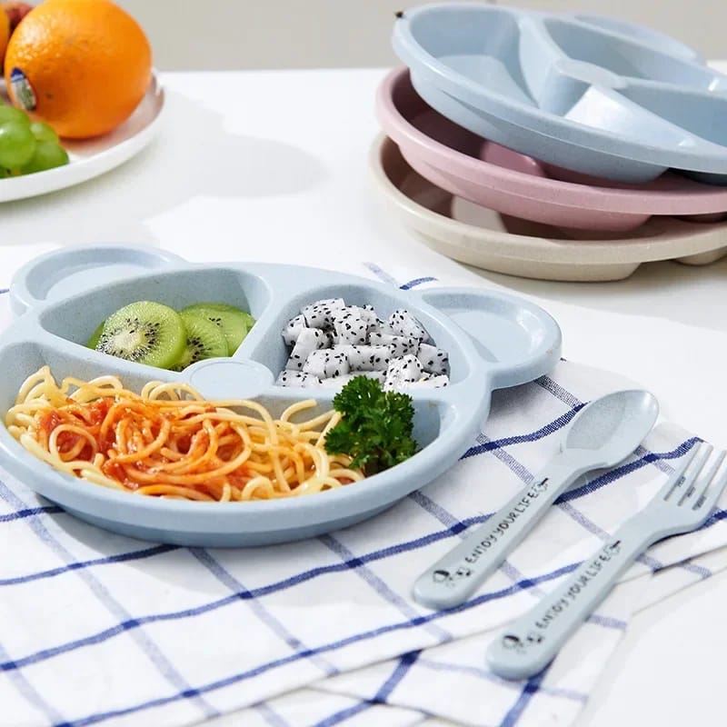 Reusable Children Meal Plate and Spoon