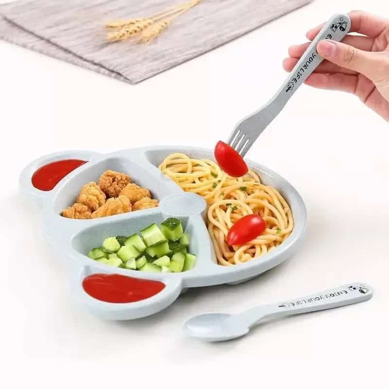 Reusable Children Meal Plate and Spoon