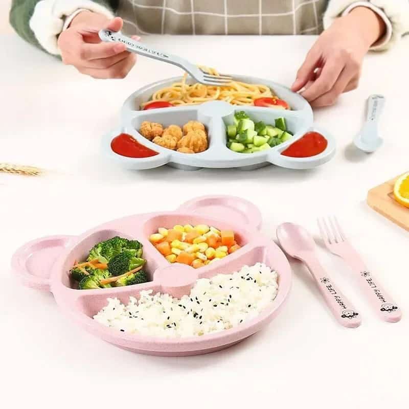 Reusable Children Meal Plate and Spoon