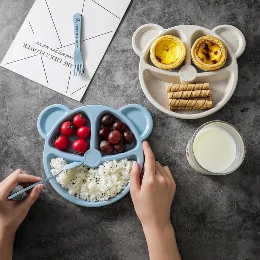 Reusable Children Meal Plate and Spoon