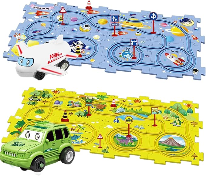 Puzzle Racer Kids Car Track Set