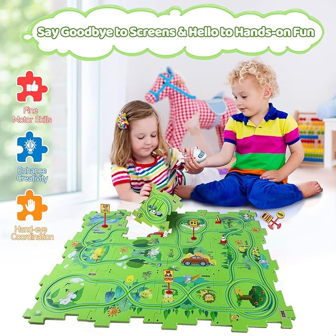 Puzzle Racer Kids Car Track Set