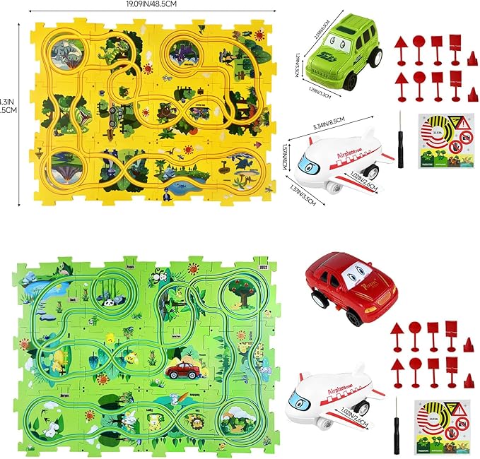 Puzzle Racer Kids Car Track Set