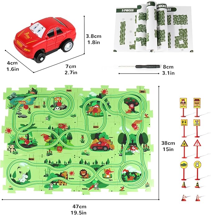 Puzzle Racer Kids Car Track Set