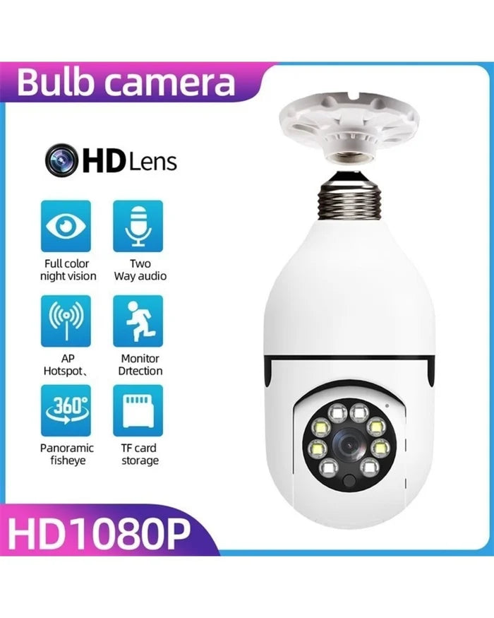 360° WIRELESS WIFI LIGHT BULB SECURITY CAMERA