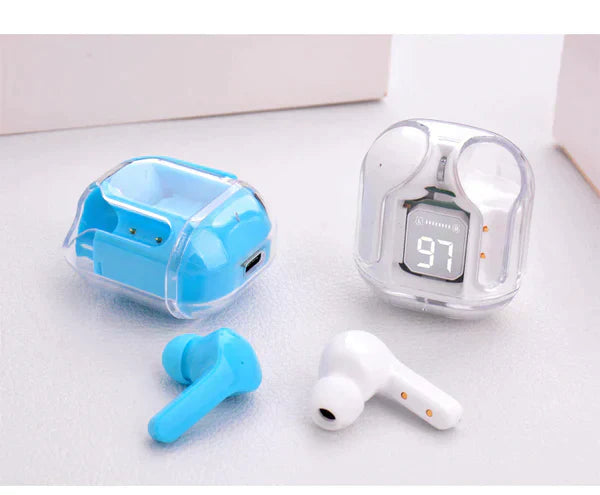 BT30 WIRELESS EARBUDS TRANSPARENT DIGITAL BLUETOOTH HEADPHONES