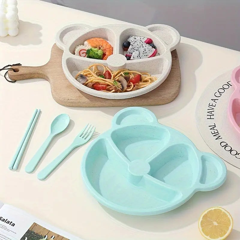 Reusable Children Meal Plate and Spoon