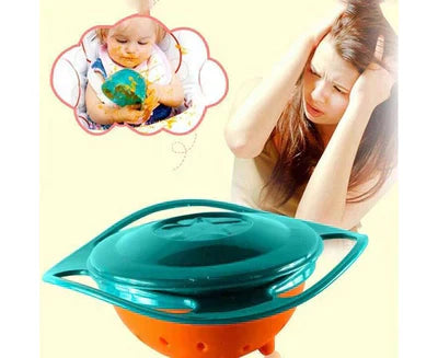 360º DEGREE SPILL RESISTANT MAGIC GYRO BOWL WITH LID FOR TODDLERS