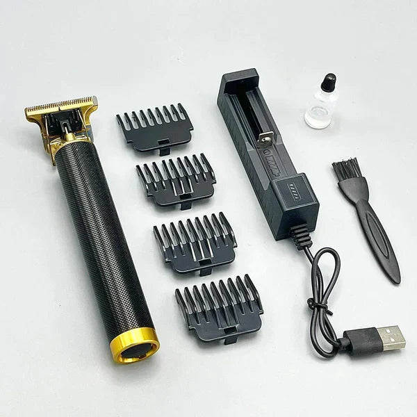 VINTAGE T9 PROFESSIONAL TRIMMER BLACK ( CHARGEABLE CELL WITH CHARGER )